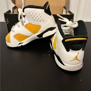 Jordan Kids' White and Yellow Sneakers